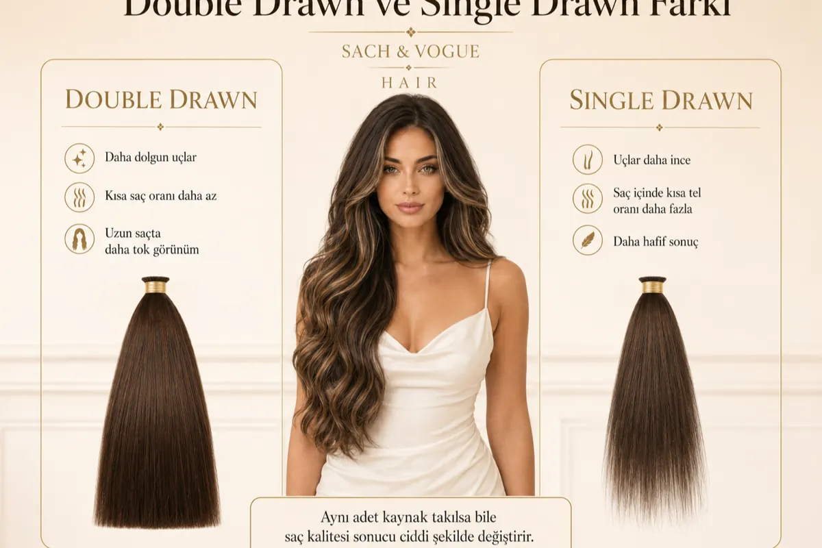 Double Drawn ve Single Drawn demetlerin yan yana karşılaştırıldığı bilgi görseli