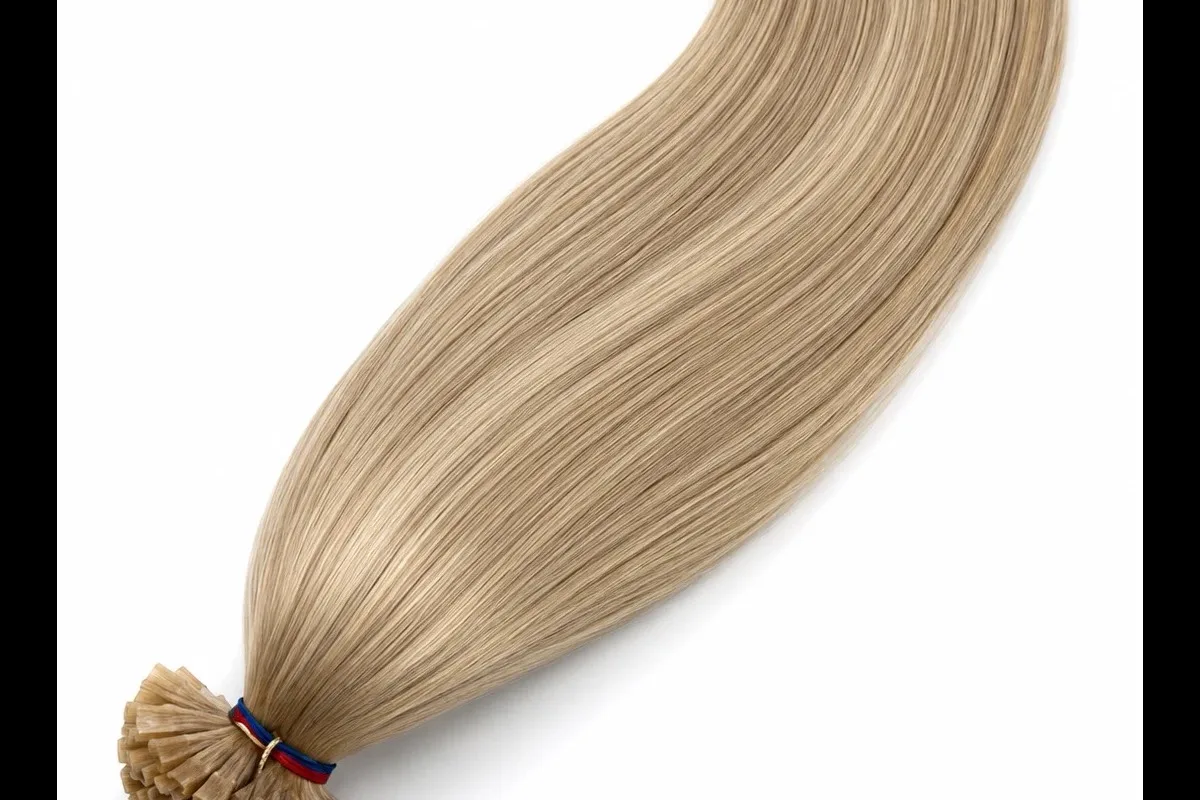 Keratin uçlu sarı ton saç kaynak demeti