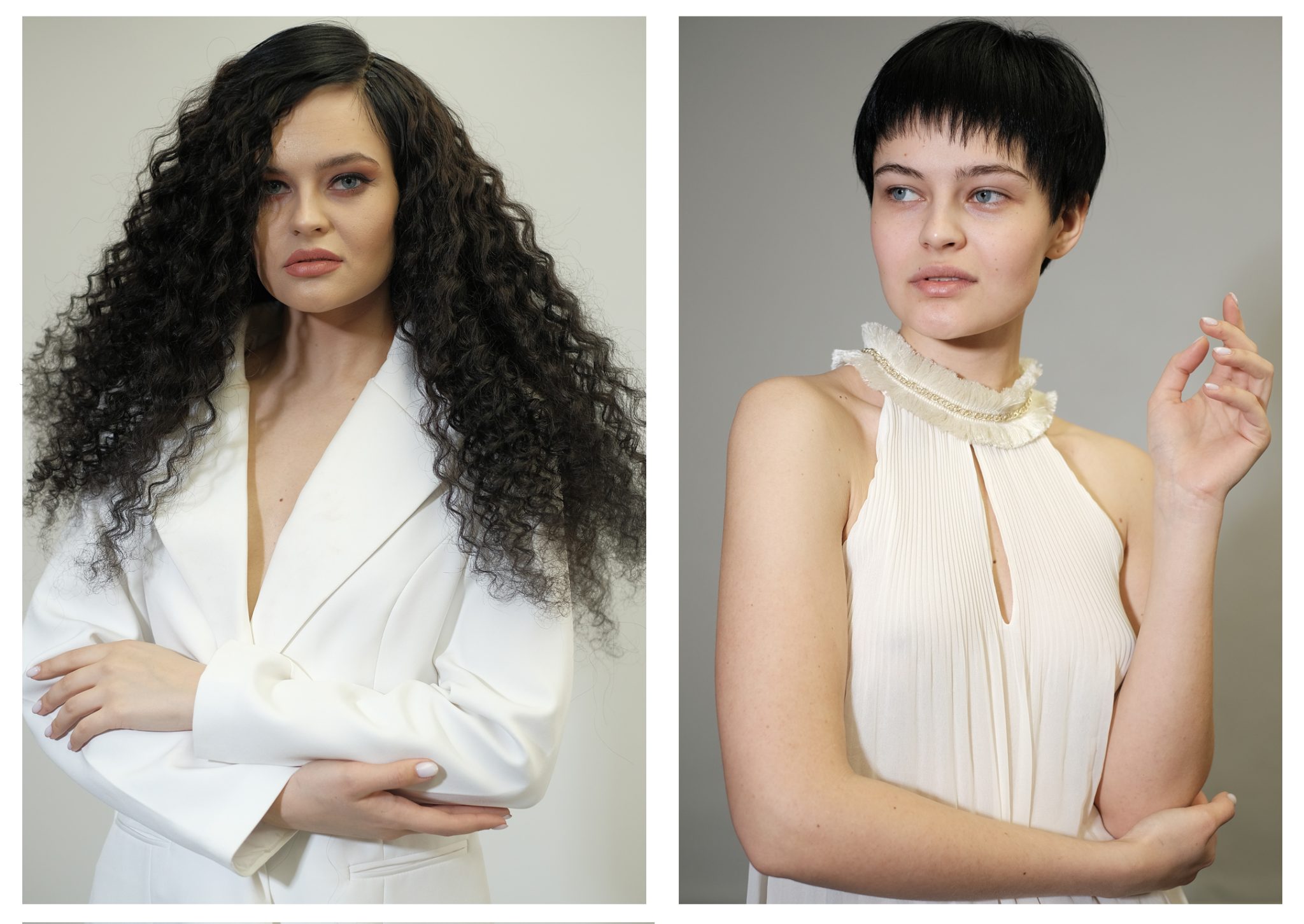 Natural Renk Kıvırcık Saç Modeli Mikro Saç Kaynak Merkezi